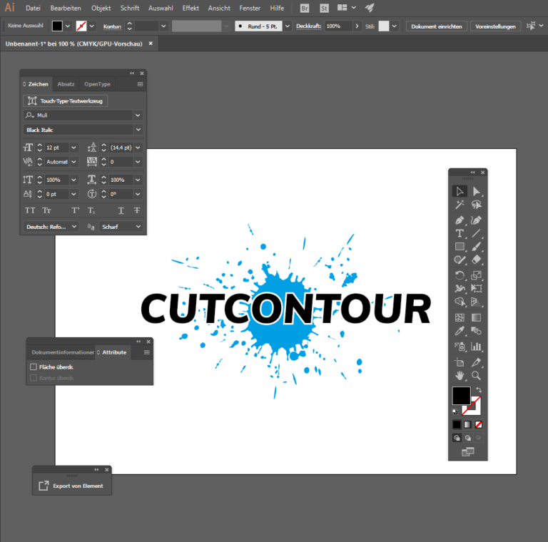 Erstellen einer CutContour in Adobe Illustrator mragent.de