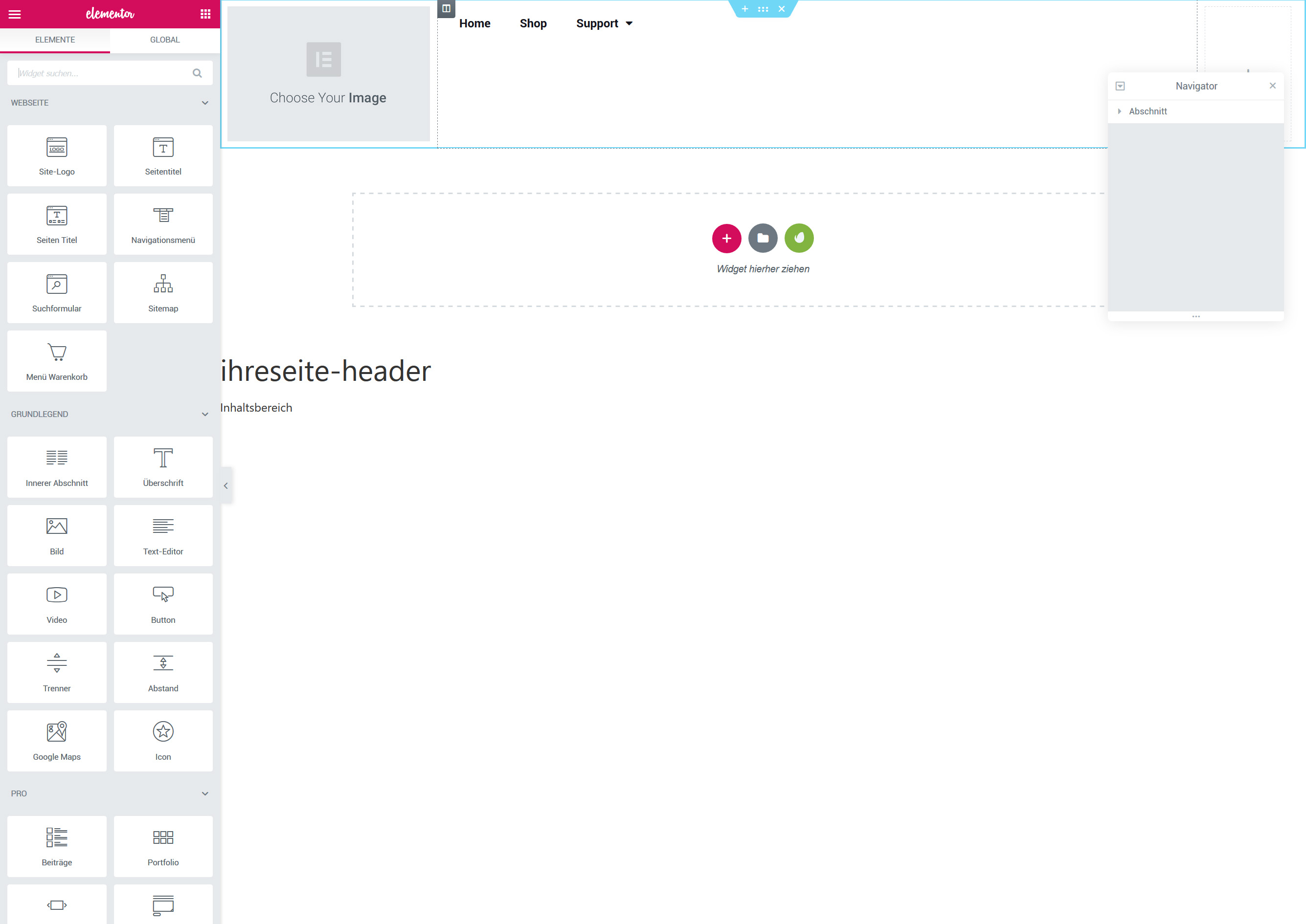 elementor-navigationsmenu-widget-platzieren Elementor Navigationsmenü-Widget platzieren