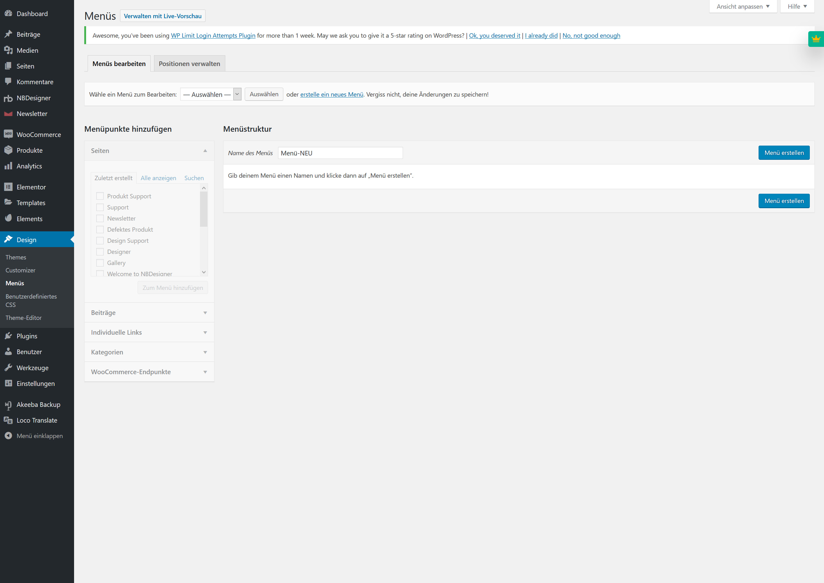 wordpress-menu-namen WordPress Menü Namen